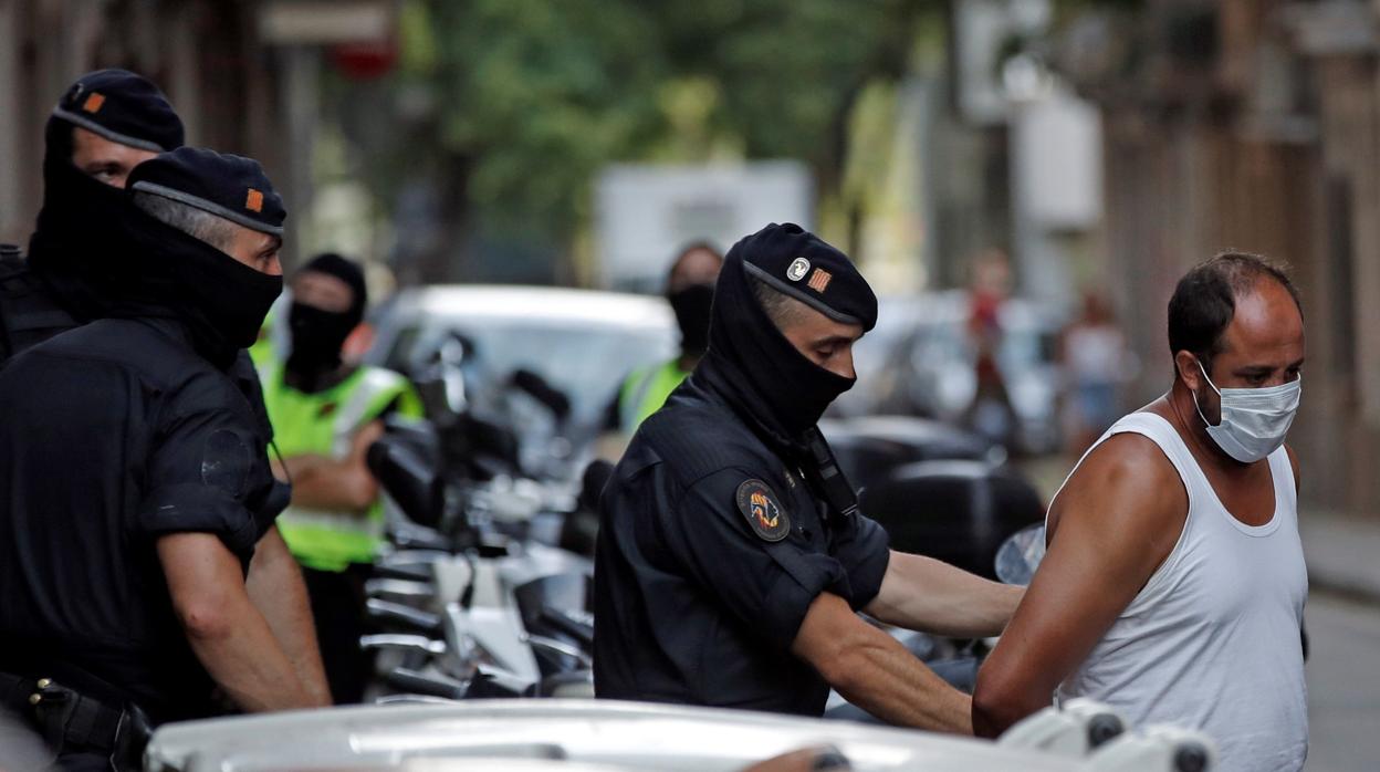 Detención de un yihadista en Barcelona, en una imagen de archivo