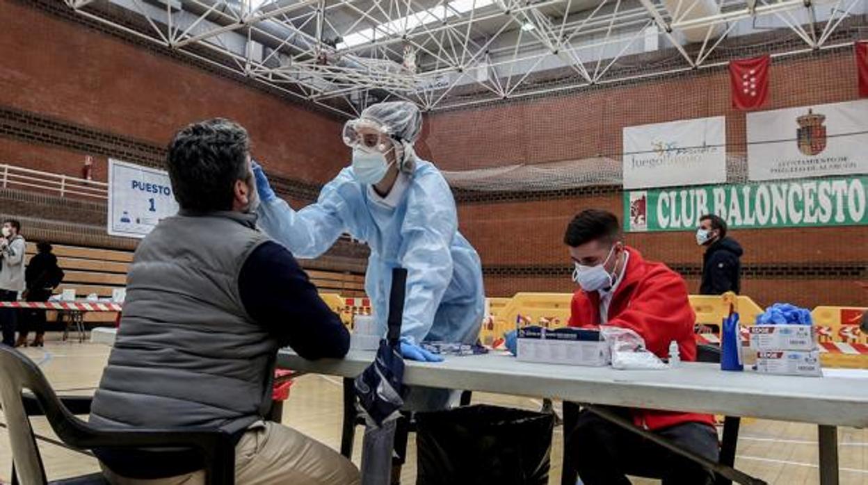 Realización de test de antígenos en el municipio de Pozuelo de Alarcón, hace una semana