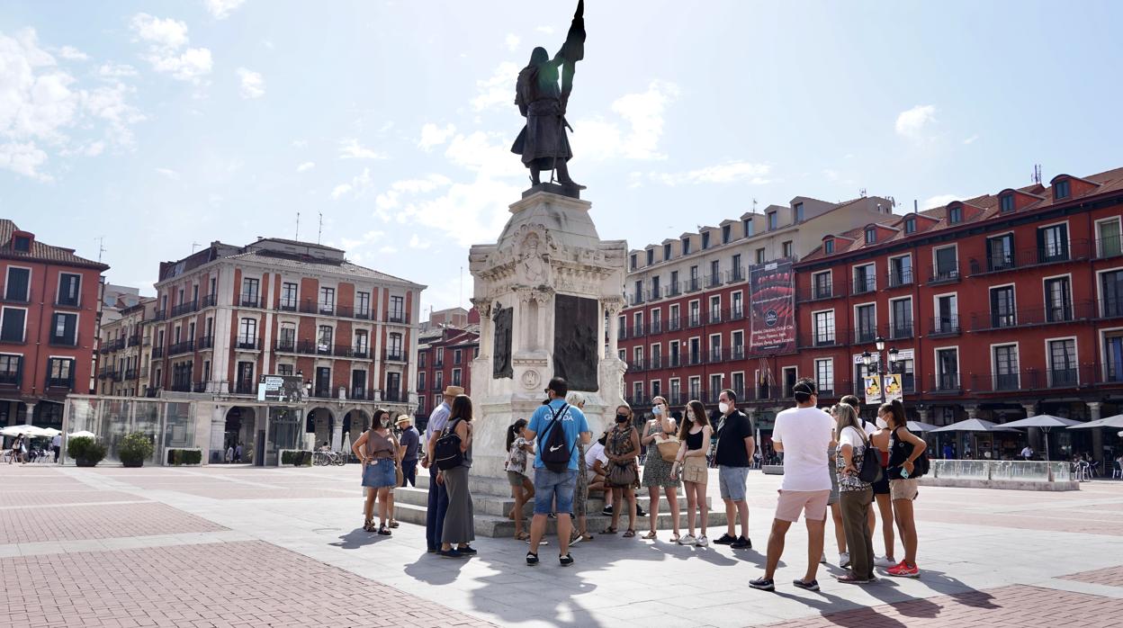 Grupo de turistas en Valladolid