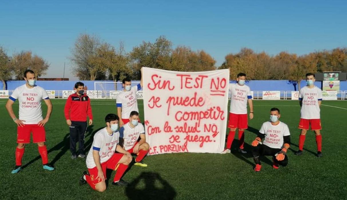 El Porzuna se presentó otra vez con siete jugadores para protestar