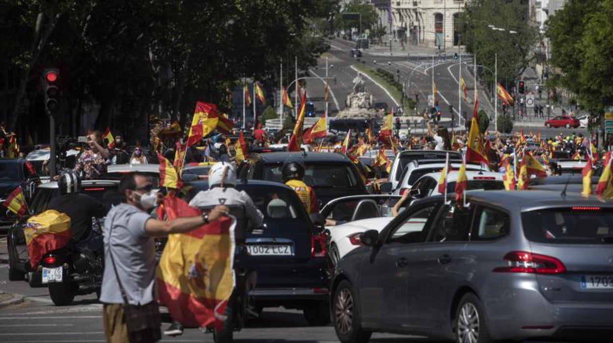 Protesta organizada por Vox en las calles de Madrid ABC