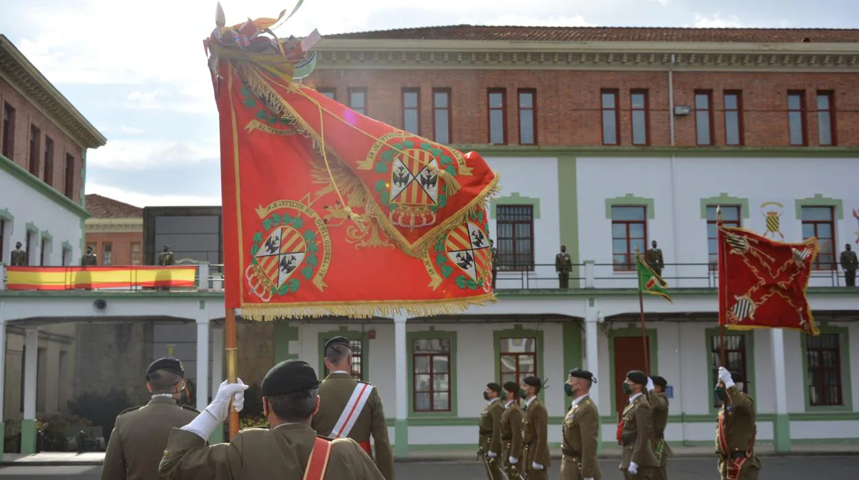 El Regimiento de Infantería «Tercio Viejo de Sicilia» ha celebrado este jueves en el cuartel de Loyola, San Sebastián, sus 485 años de historia