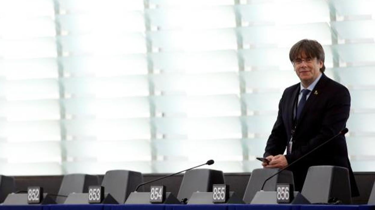 Carles Puigdemont, en el Parlamento Europeo