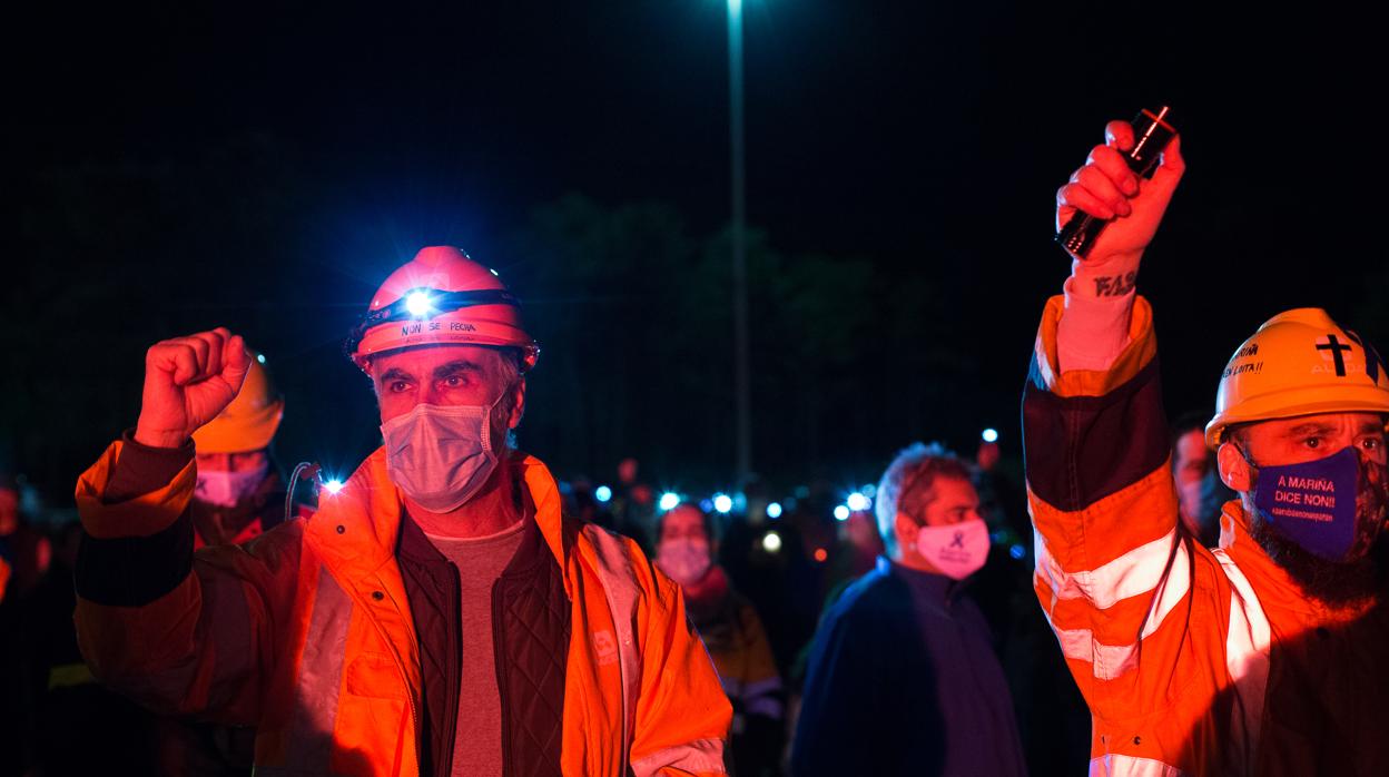 Protesta de los trabajadores de Alcoa