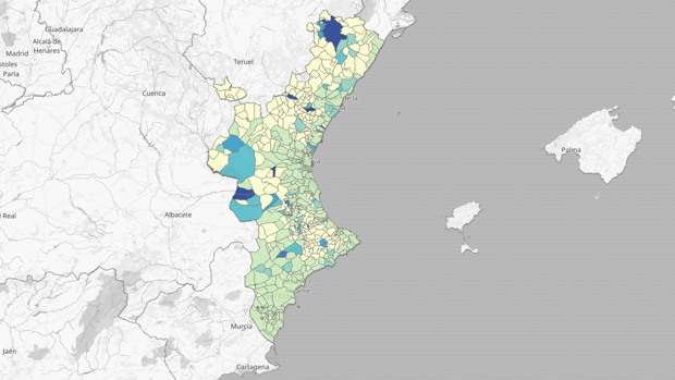 Coronavirus y restricciones en Valencia: mapa y listado de las ciudades con más positivos nuevos