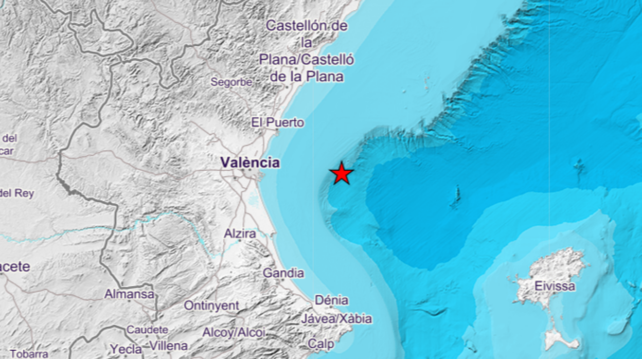 Mapa de la zona en la que se han producido los temblores