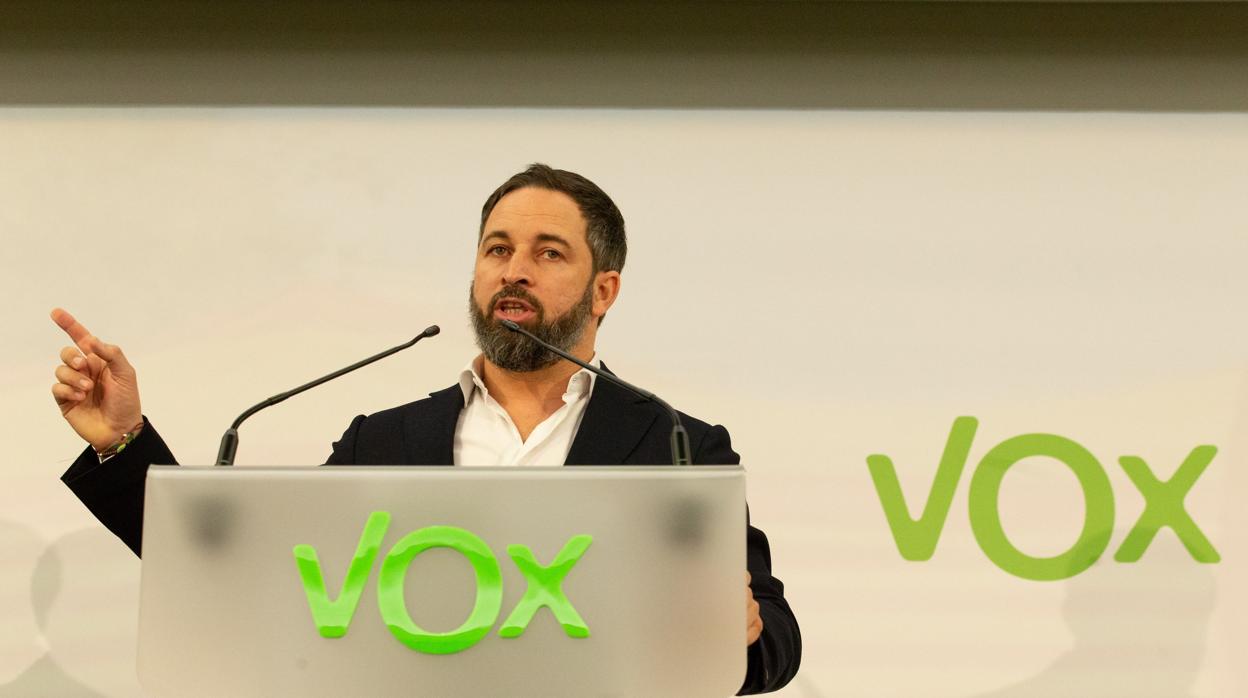 El presidente de Vox, Santiago Abascal