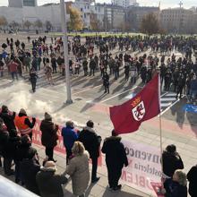 Manifestación de hosteleros en León