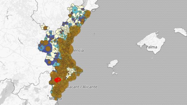 Medidas Navidad en Valencia: mapa y listado de los veinte municipios con más positivos de coronavirus