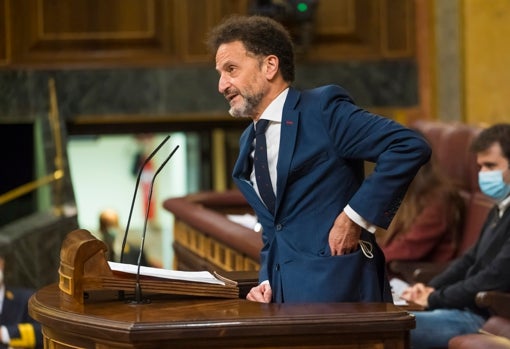 El portavoz adjunto de Ciudadanos en el Congreso, en la tribuna de oradores