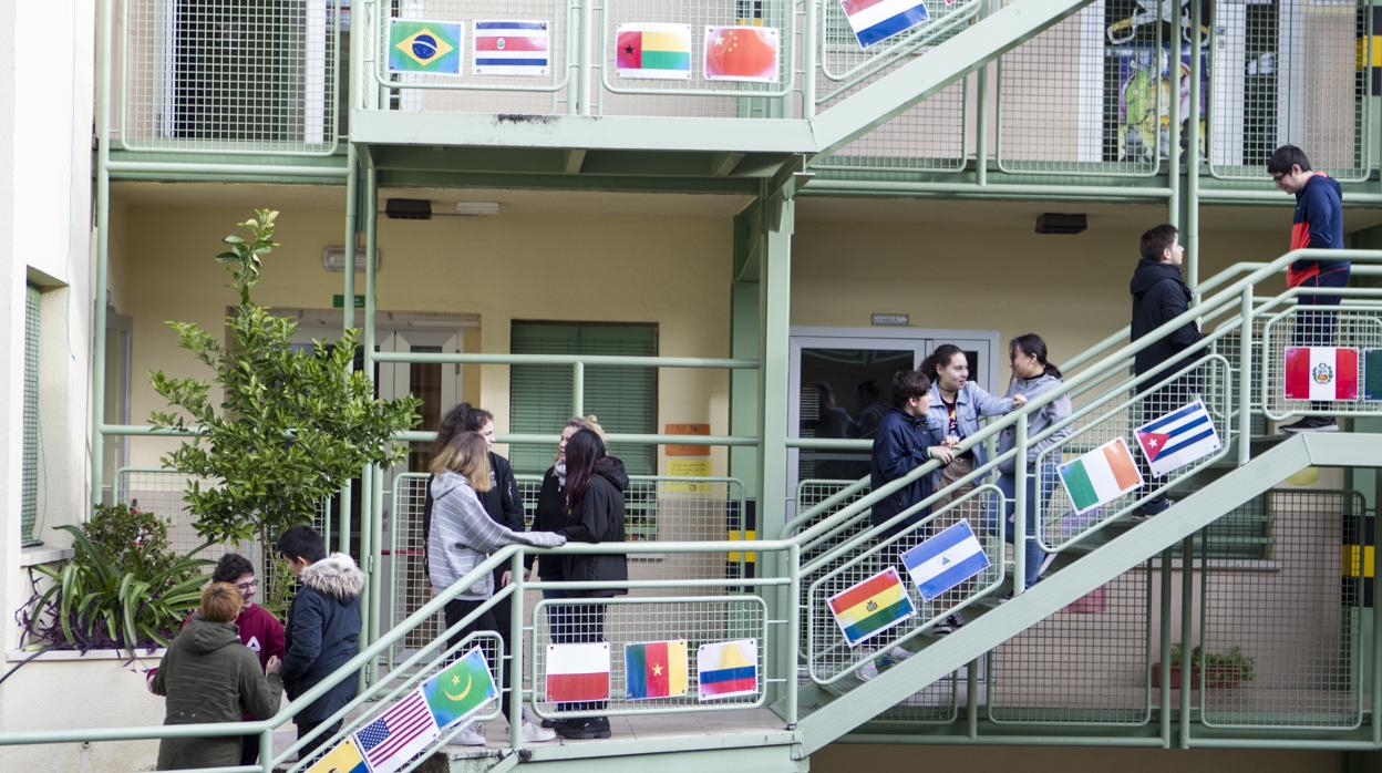 Alumnos en un colegio concertado madrileño