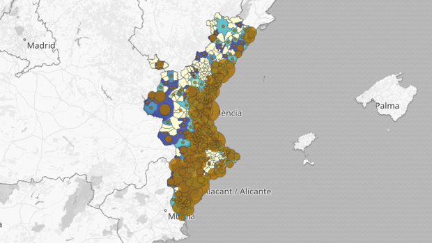 Mapa y listado de los últimos rebrotes de coronavirus en Valencia, Alicante y Castellón