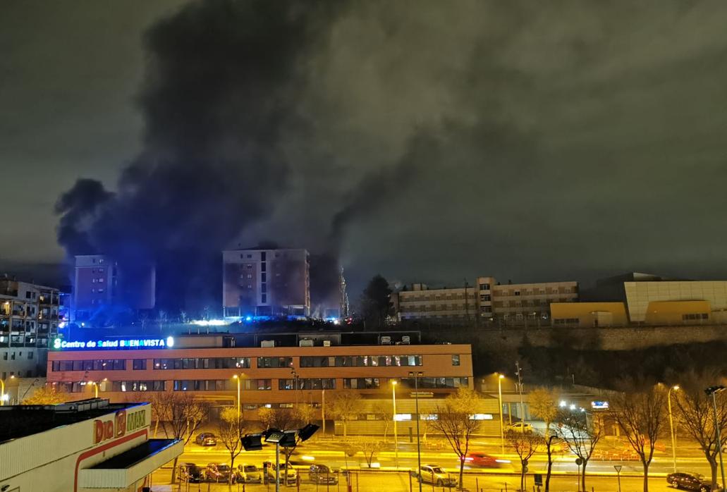 En la imagen se aprecian los edificios afectados de la avenida de Francia