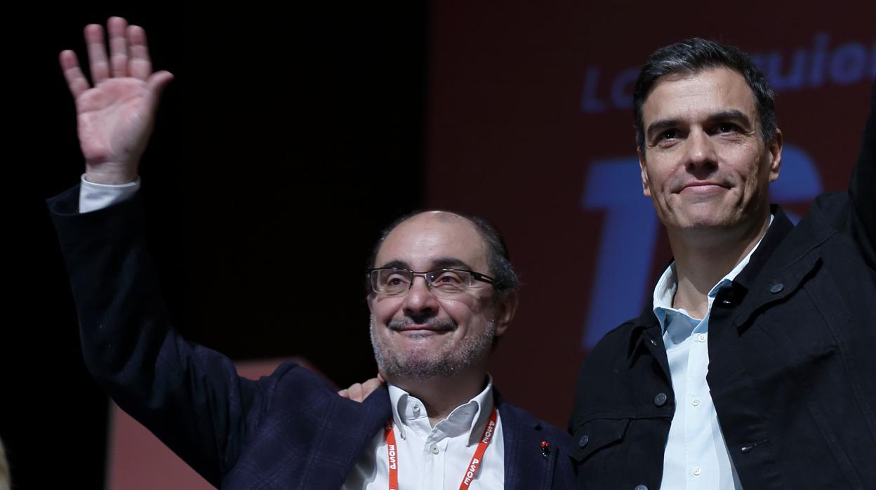 Javier Lambán y Pedro Sánchez, en una imagen de archivo