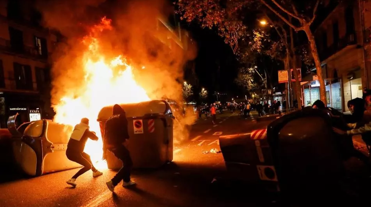 Protestas en Barcelona durante la pandemia