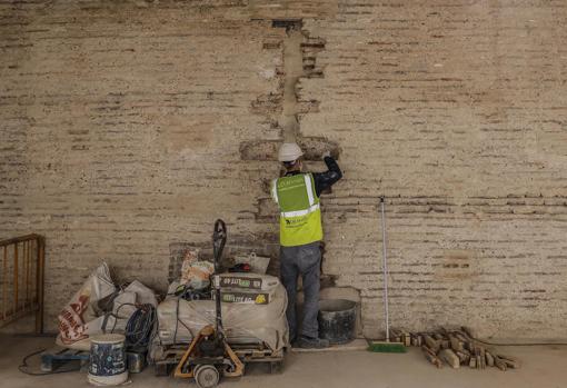 Imagen de las obras de rehabilitación del futuro Centro de Arte Hortensia Herrero de Valencia