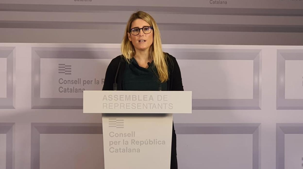 Elsa Artadi, durante la reunión del Consell