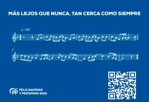 Código QR para ver el vídeo navideño