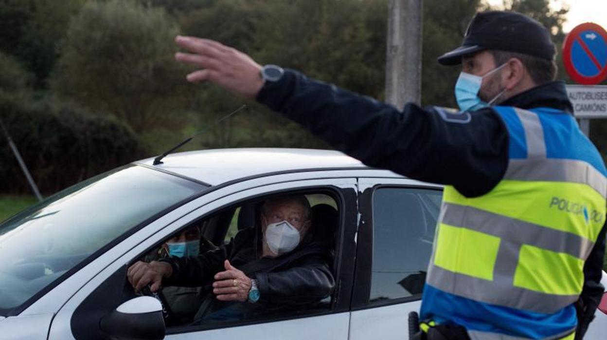 Control policial en Orense, en una imagen de archivo