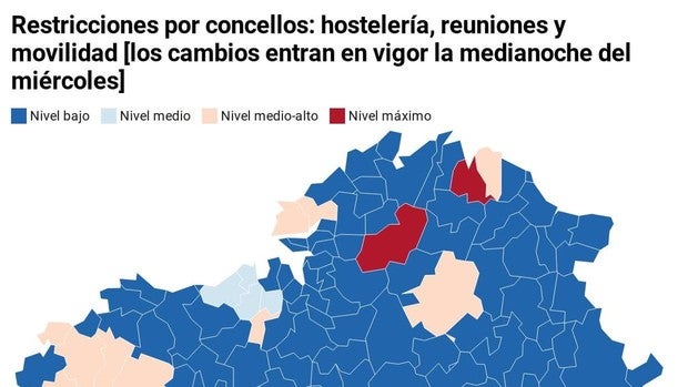 Coronavirus Galicia: esta es la incidencia de los concellos y sus restricciones tras conocer el plan de Fin de Año