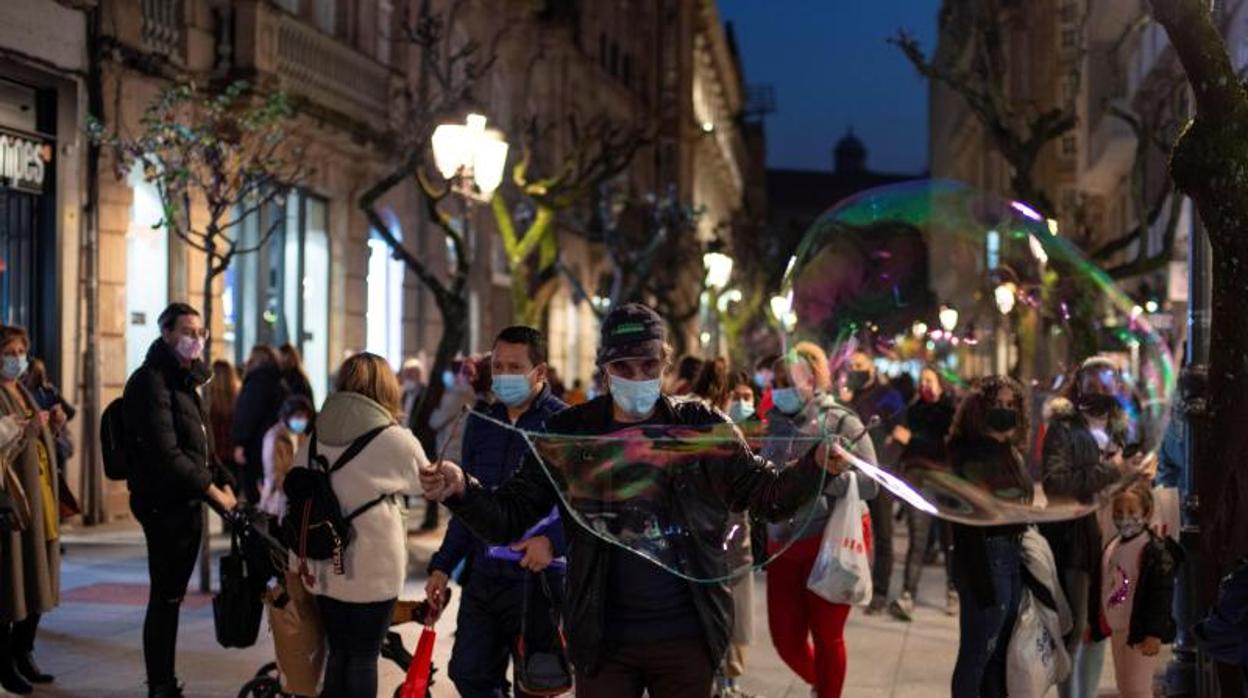 Las calles de Orense durante el Black Friday de noviembre