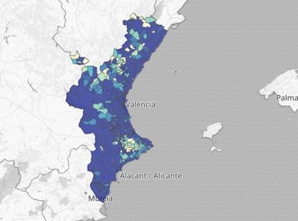 Mapa y listado por municipios de los últimos rebrotes de coronavirus en Valencia, Alicante y Castellón