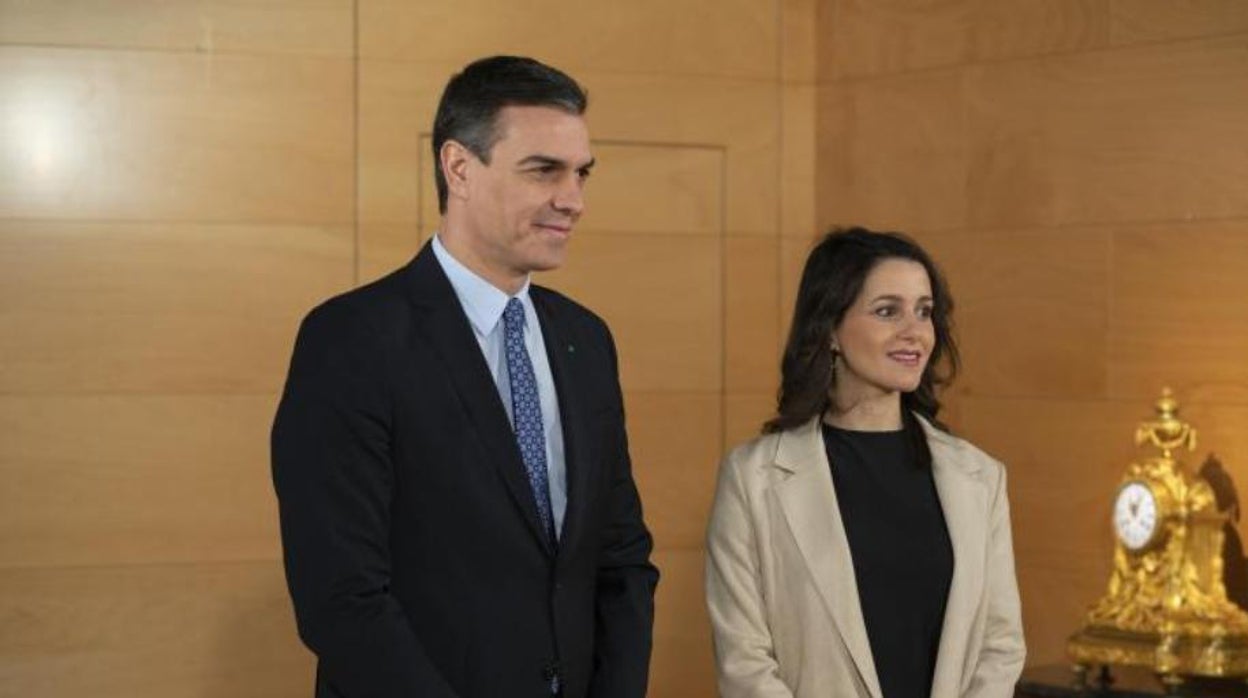 Pedro Sánchez e Inés Arrimadas, en una imagen de archivo