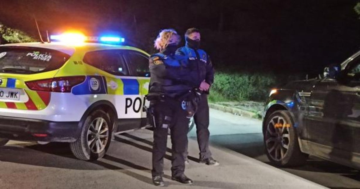 Una imagen de una patrulla de la policía local de Sitges, en un control