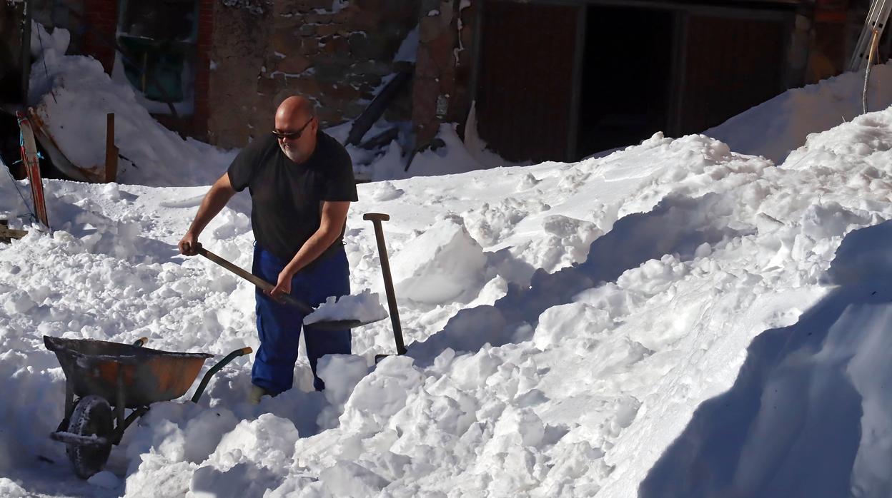 Nieve en Casares de Arbas (León)