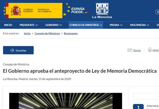 El Gobierno eludió un requisito obligatorio para agilizar su ley de Memoria Histórica
