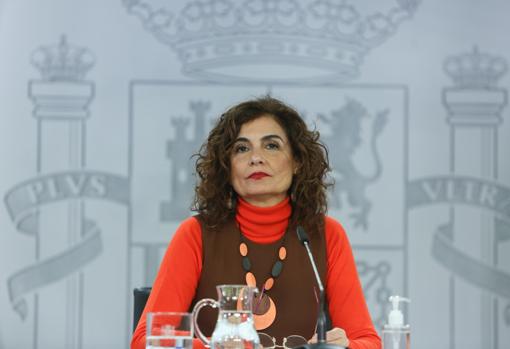 Imagen de la ministra portavoz María Jesús Montero durante una rueda de prensa posterior al Consejo de Ministros