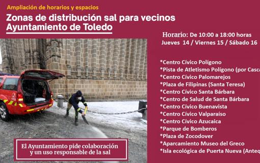 Cartel distribuido por el Ayuntamiento anunciando la ampliación de horarios y espacios