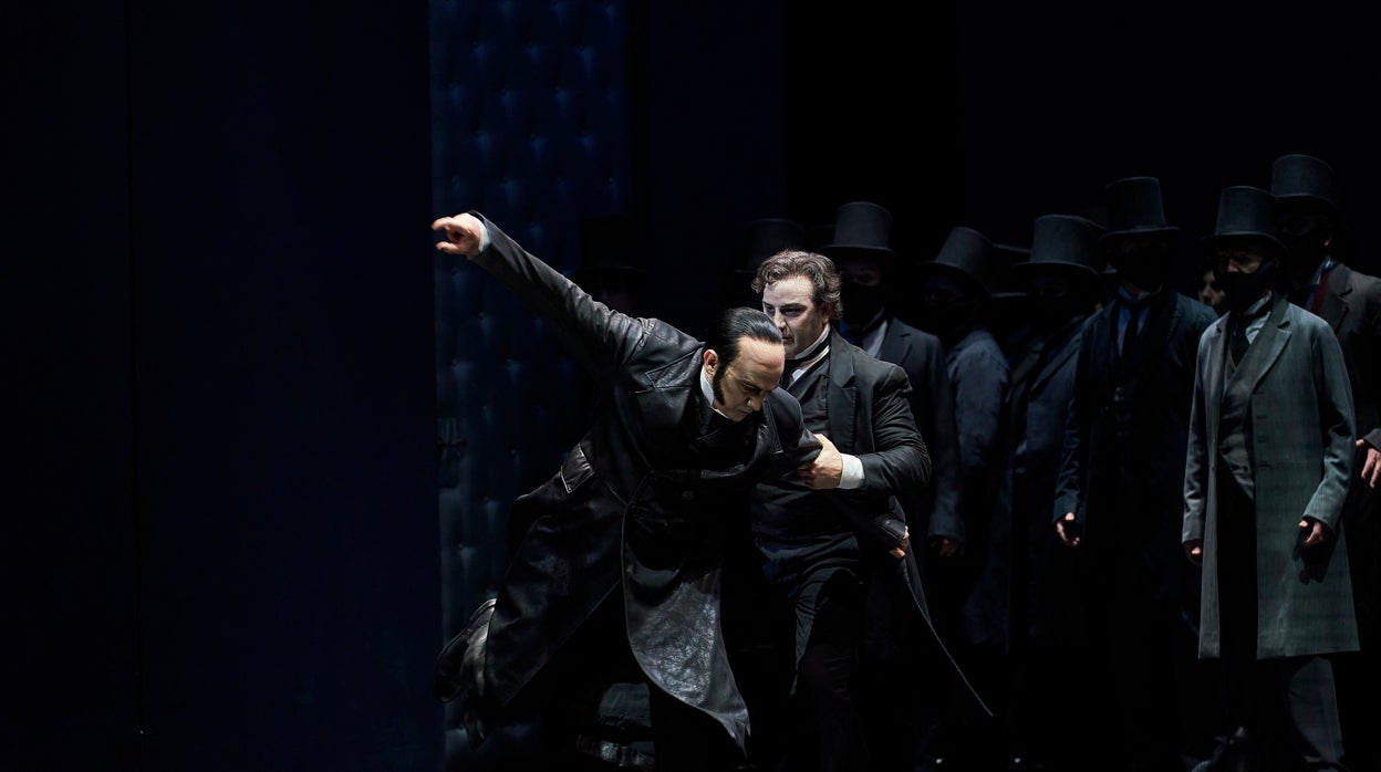 Un momento del estreno de «Los cuentos de Hoffmann» en el Liceo de Barcelona