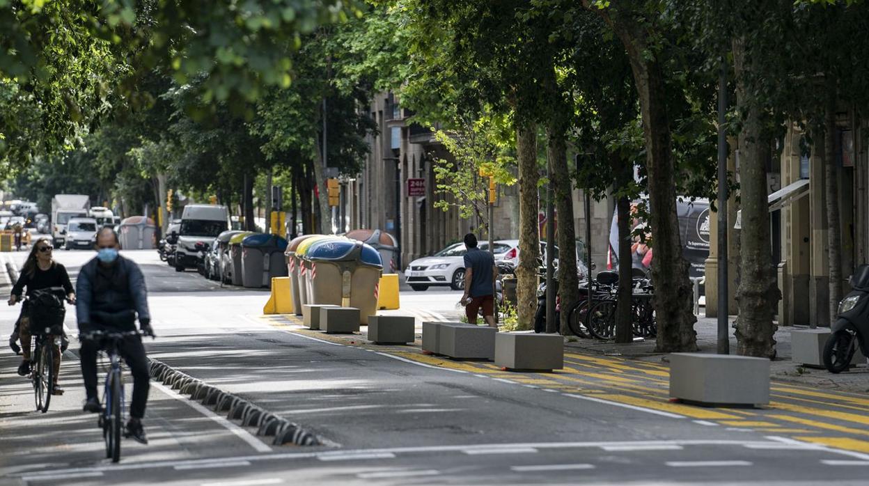 Algunos de los bloques instalados en Barcelona