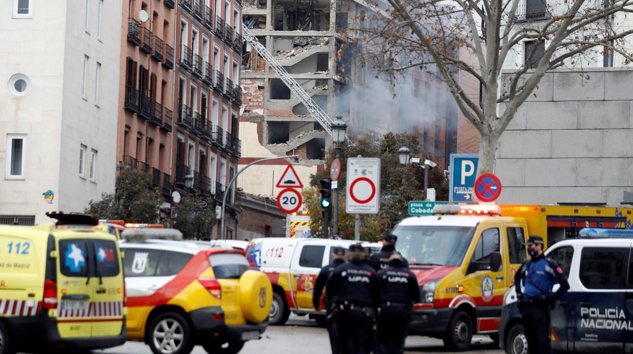 Efectivos de Emergencia en el lugar del suceso