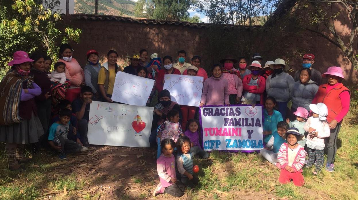 Una de las comunidades, en Perú, favorecidas con este proyecto