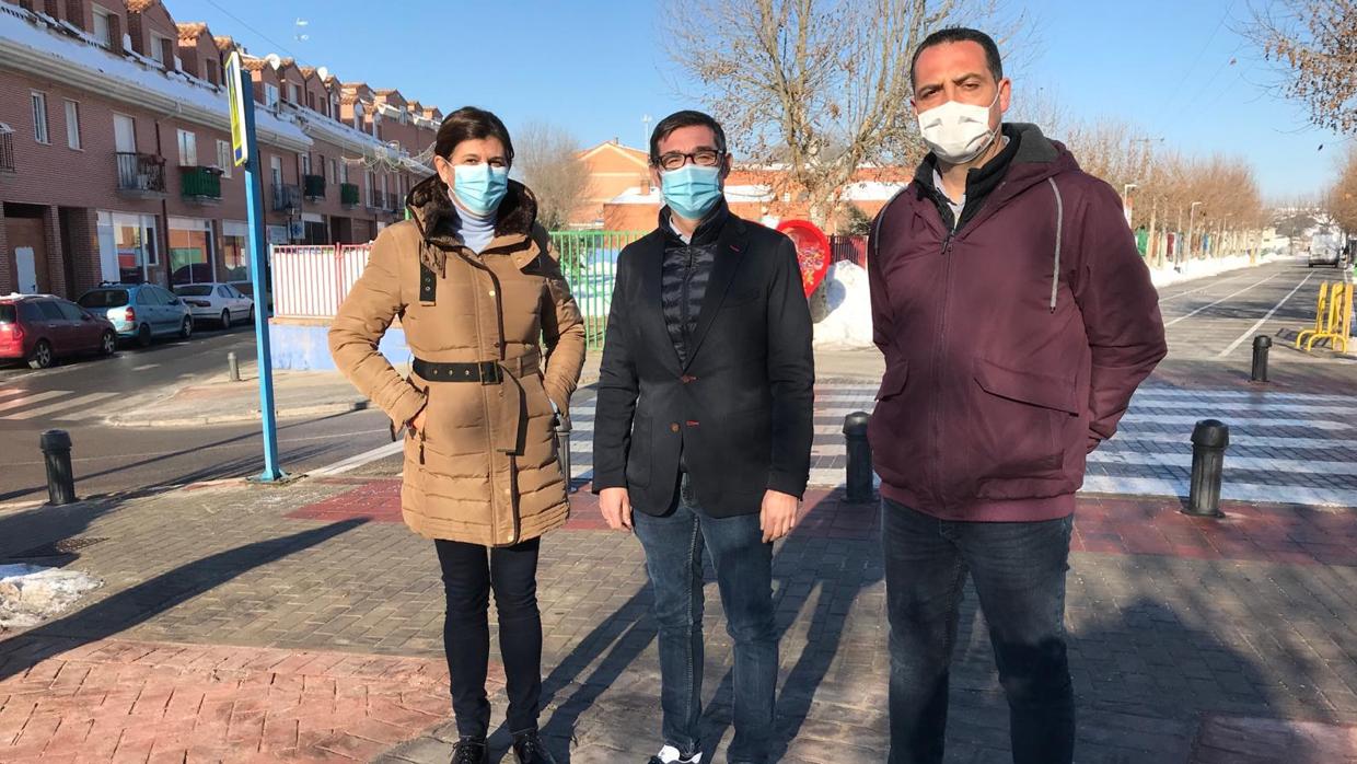 Muñoz durante su visita a la localiad de Yeles