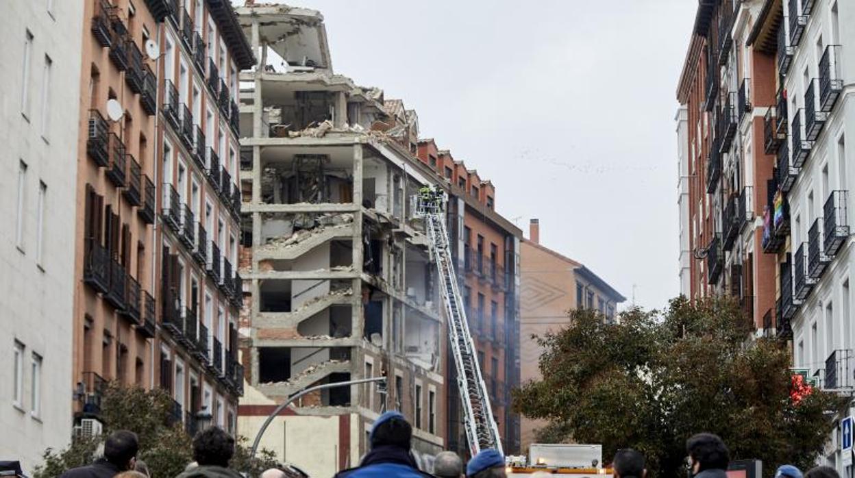 Estado en que quedó el edificio tras la explosión