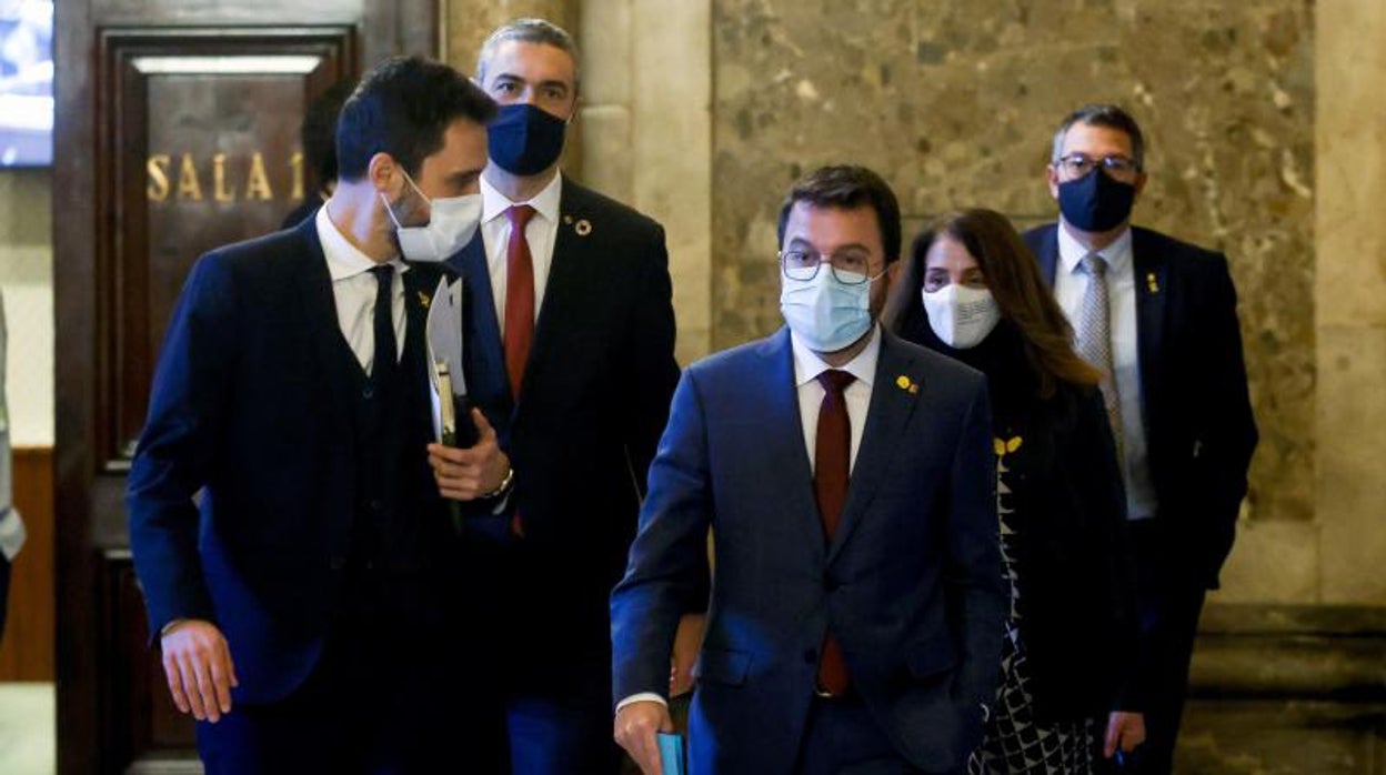 Roger Torrent y Pere Aragonès, en una imagen reciente en el Parlament