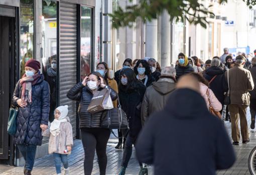 Imagen de masificaciones en las calles del centro de Valencia