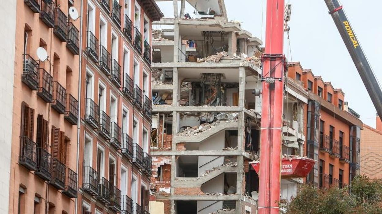 Las plantas superiores del edifcio quedaron totalmente destruidas tras la explosión