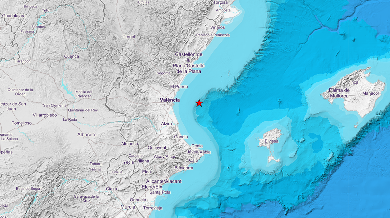 Un terremoto sacude de madrugada el Golfo de Valencia