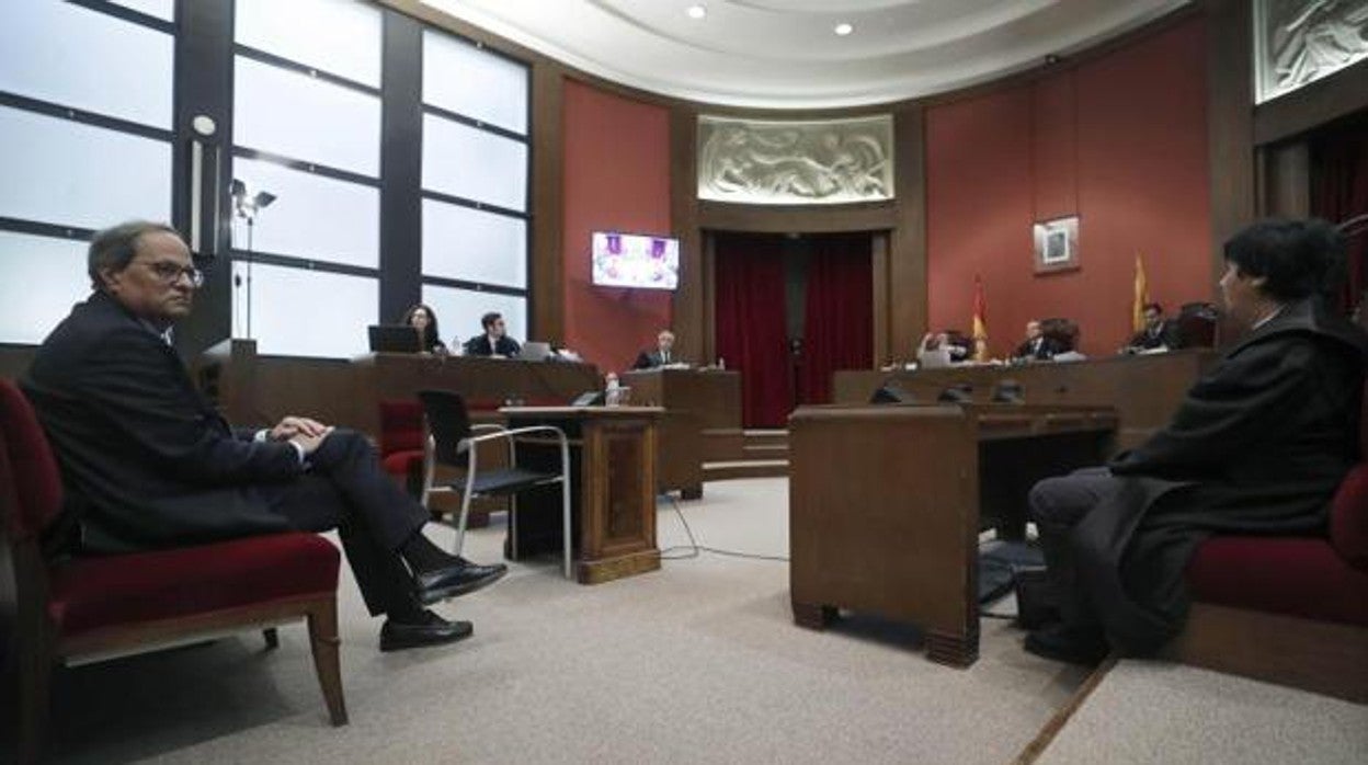 El expresidente de la Generalitat, durante el juicio celebrado en el TSJ de Cataluña