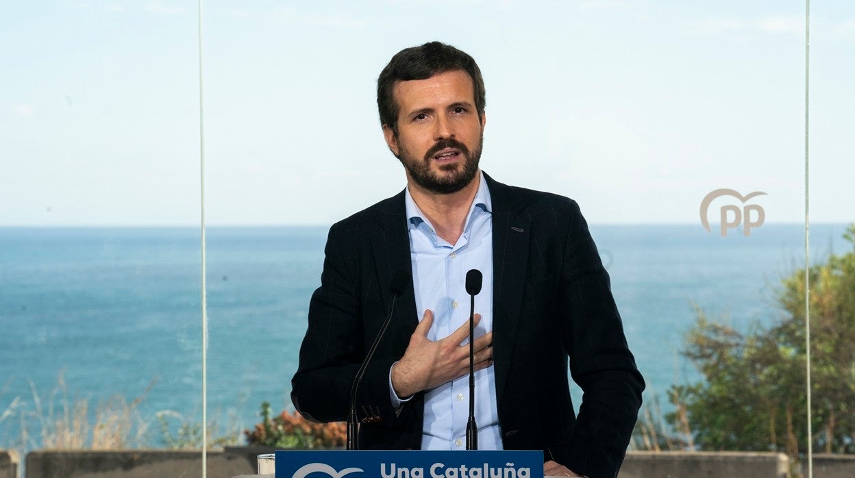 Pablo Casado, en la campaña de las elecciones catalanas