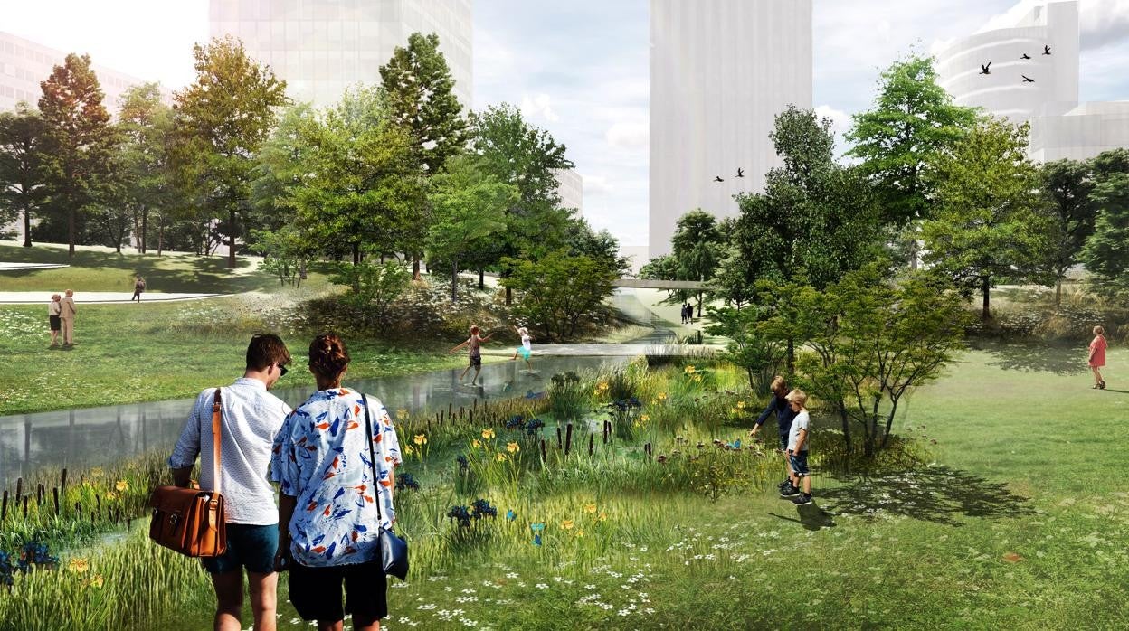 Recreación de la reforma del complejo de Azca