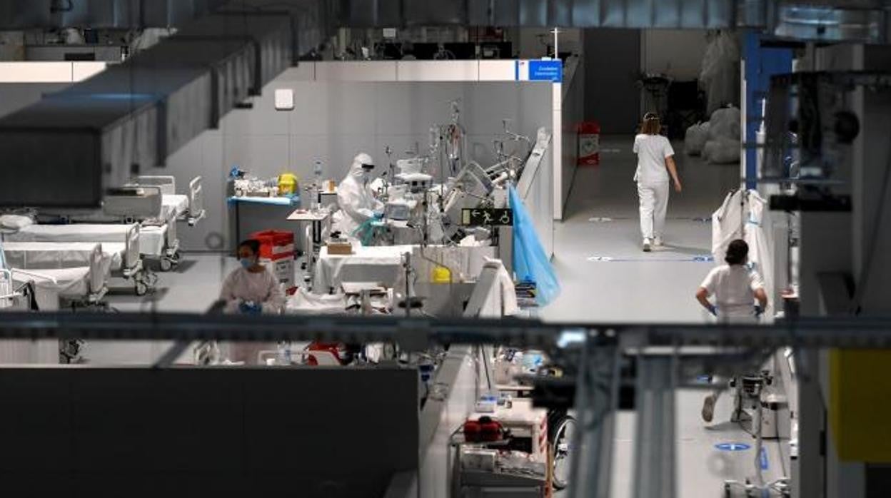 Vista general de uno de los pabellones del Hospital Enfermera Isabel Zendal