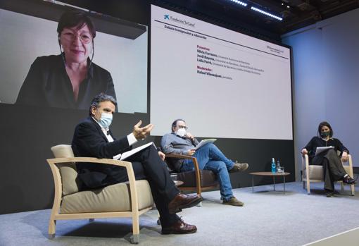 Los participantes en el debate organizado en el Palau Macaya de Barcelona