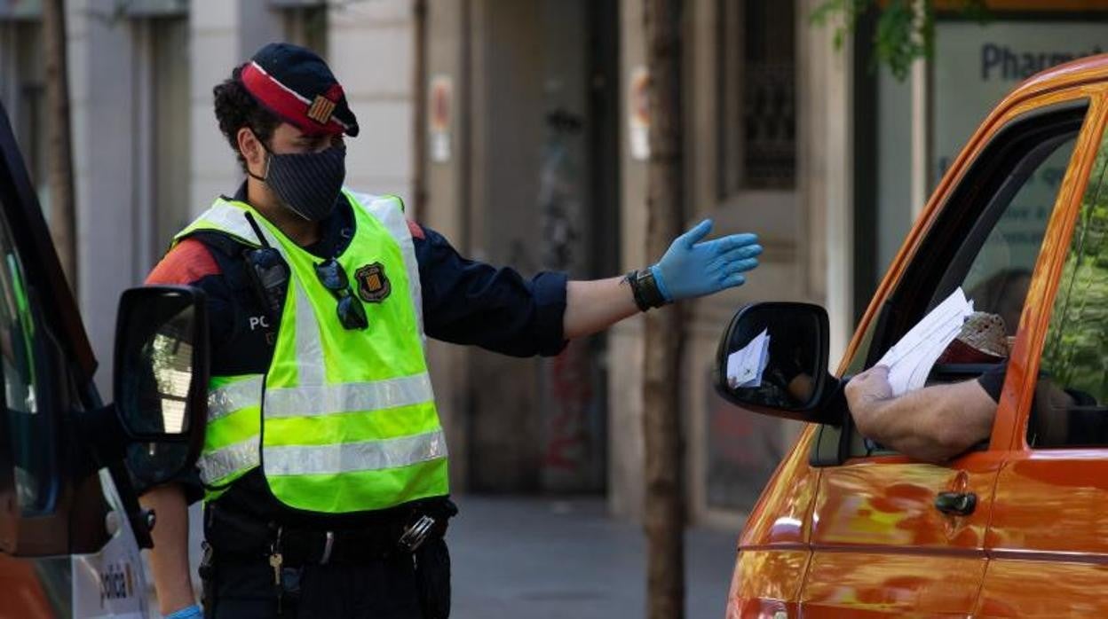 Control de los Mossos, en Barcelona