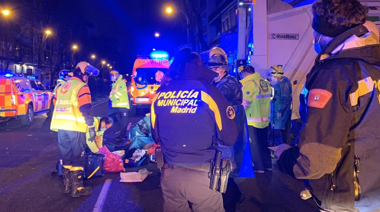 Imagen del lugar donde Néstor perdió la vida tras impactar con un camión de la basura