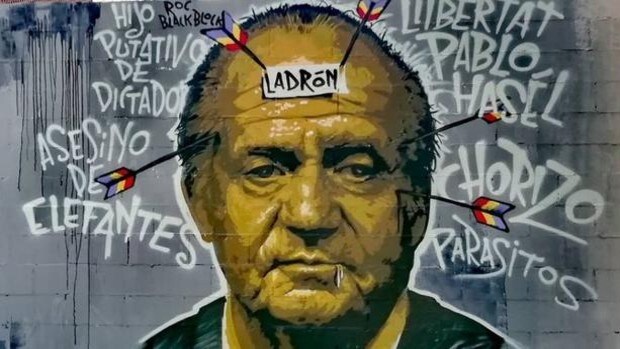 El gobierno de Colau pide perdón por borrar un mural contra Don Juan Carlos y pide a su autor que lo rehaga